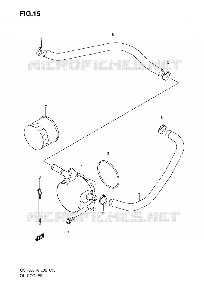 RADIATEUR D'HUILE Suzuki MOTO 600 GSR 2007  GSR600AK7(E2)