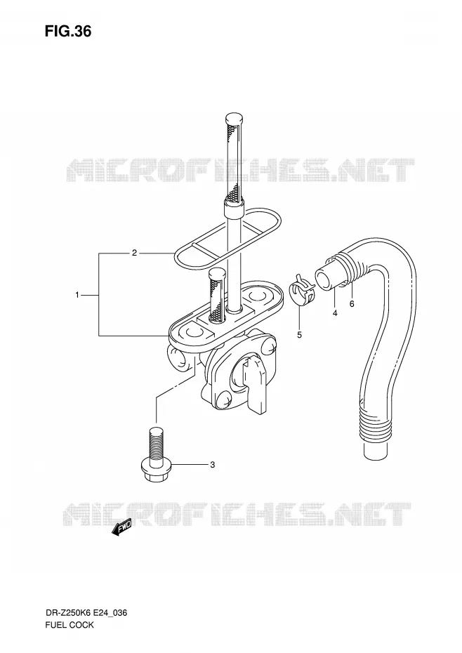 ROBINET D'ESSENCE Suzuki MOTO 250 DR-Z 2007  DR-Z250K7(E24)