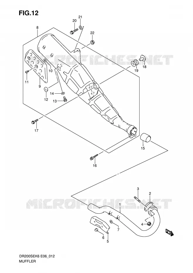 SILENCIEUX Suzuki MOTO 200 DR 2010  DR200SEL0(E6)