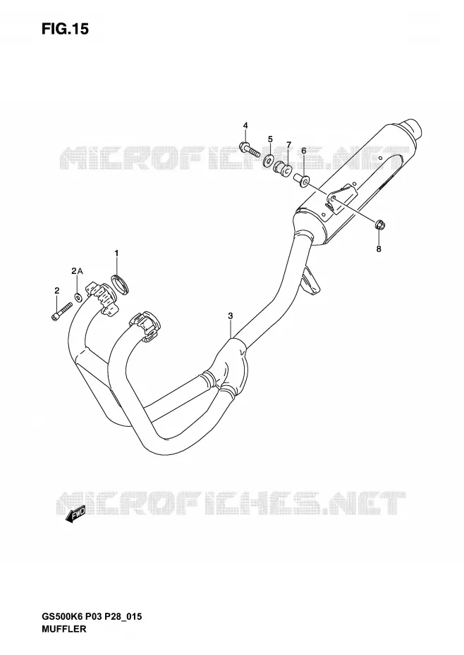 SILENCIEUX Suzuki MOTO 500 GS-F 2005  GS500FK5(P3)