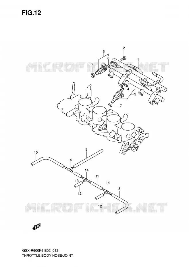SYSTÈME D'INJECTION Suzuki MOTO 600 GSX-R 2006  GSX-R600U2K6(E2)