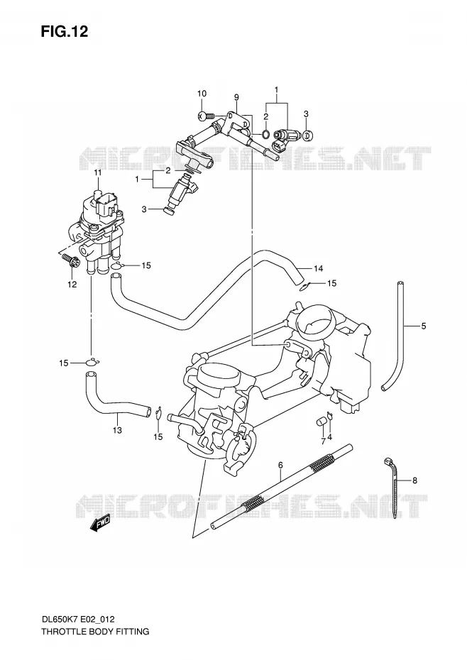 SYSTÈME D'INJECTION Suzuki MOTO 650 V-STROM 2009  DL650K9(E2)