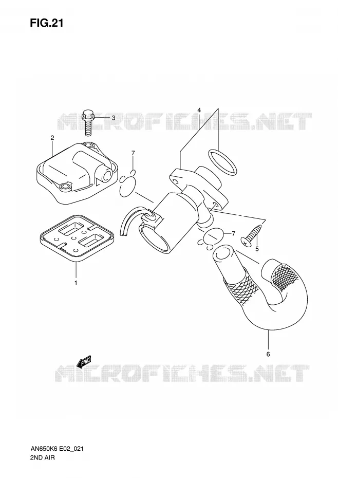 SYSTEME RECYCLAGE GAZ ECHAPPEMENT Suzuki SCOOTER 650 BURGMAN 2008  AN650AZK8(E2)
