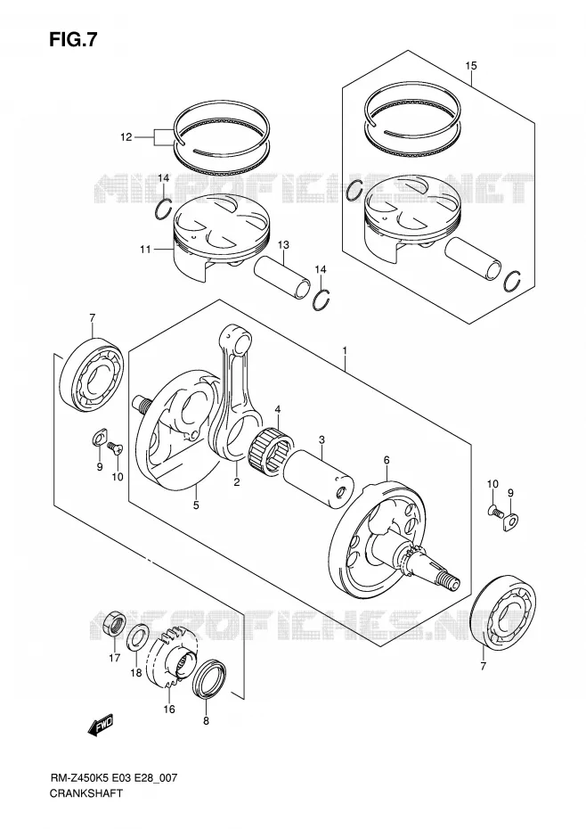 VILEBREQUIN Suzuki MOTO 450 RM-Z 2007  RM-Z450ZK7(E3/E28)