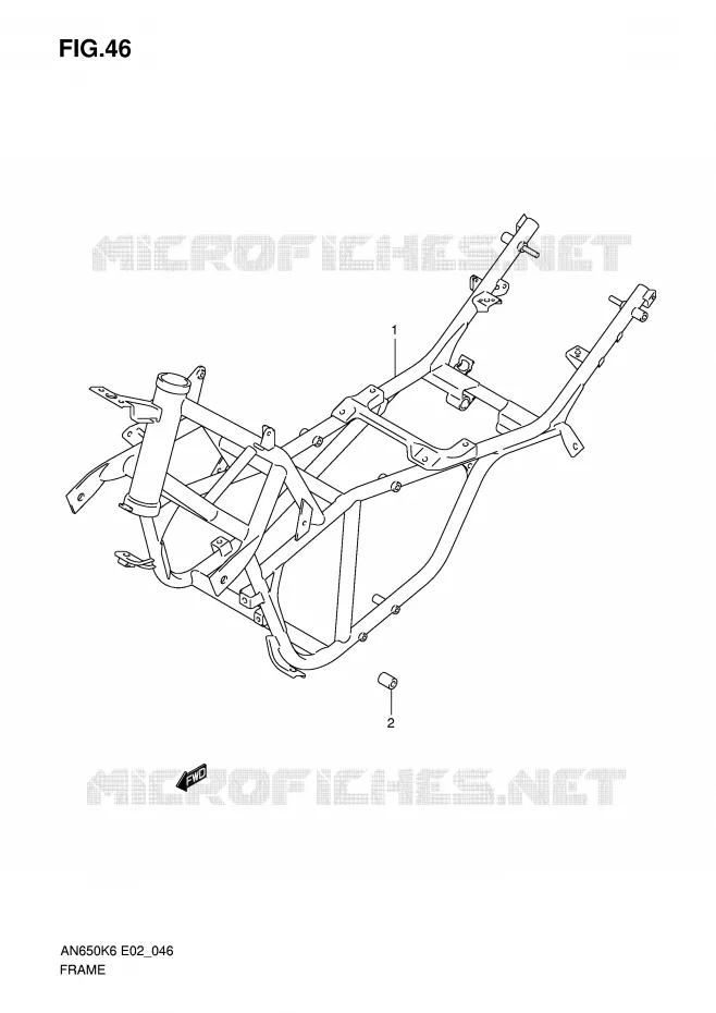 CADRE Suzuki SCOOTER 650 BURGMAN 2009  AN650AK9(E2)