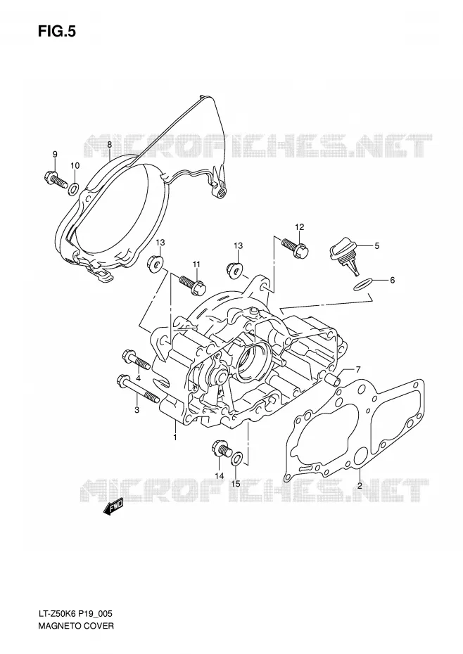 CARTER ALLUMAGE Suzuki QUAD 50 QUADSPORT 2011  LT-Z50L0(P19)