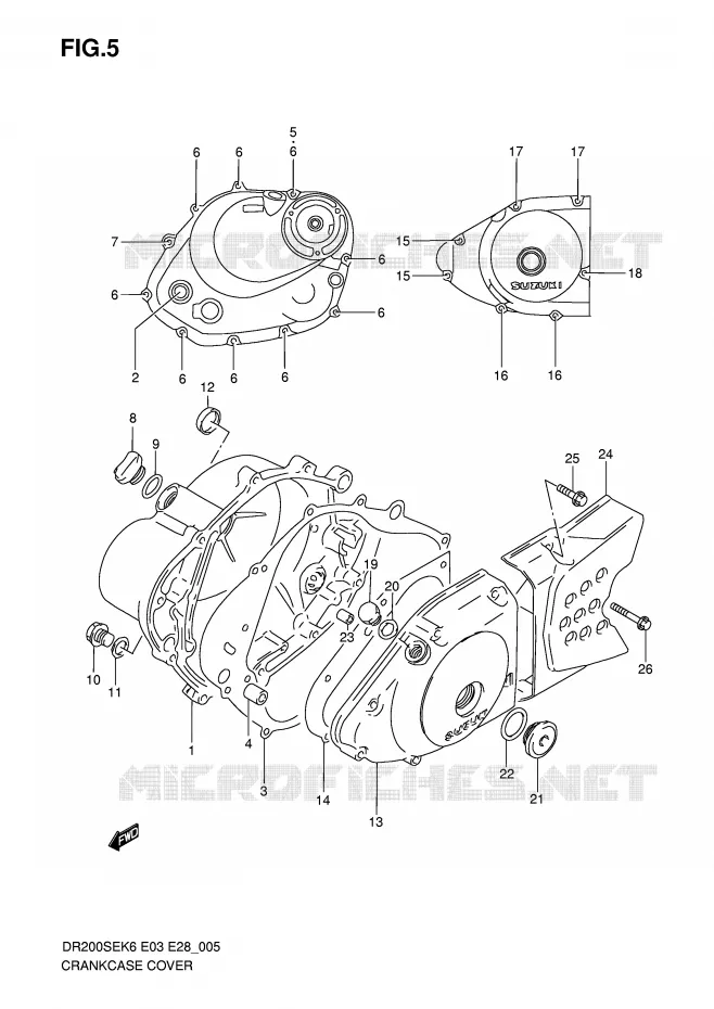CARTER Suzuki MOTO 200 DR 2010  DR200SEL0(E3/E28)
