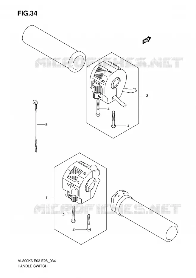 COMMODOS (MODELE K6) Suzuki MOTO 800 VOLUSIA 2008  VL800CK8(E3/E28)