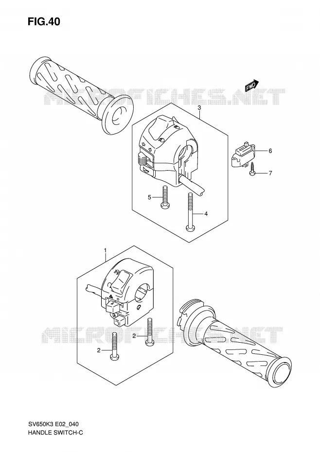 COMMODOS (SEE NOTE) Suzuki MOTO 650 SV 2007  SV650K7