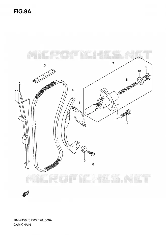DISTRIBUTION (MODEL K7) Suzuki MOTO 450 RM-Z 2007  RM-Z450ZK7(E3/E28)