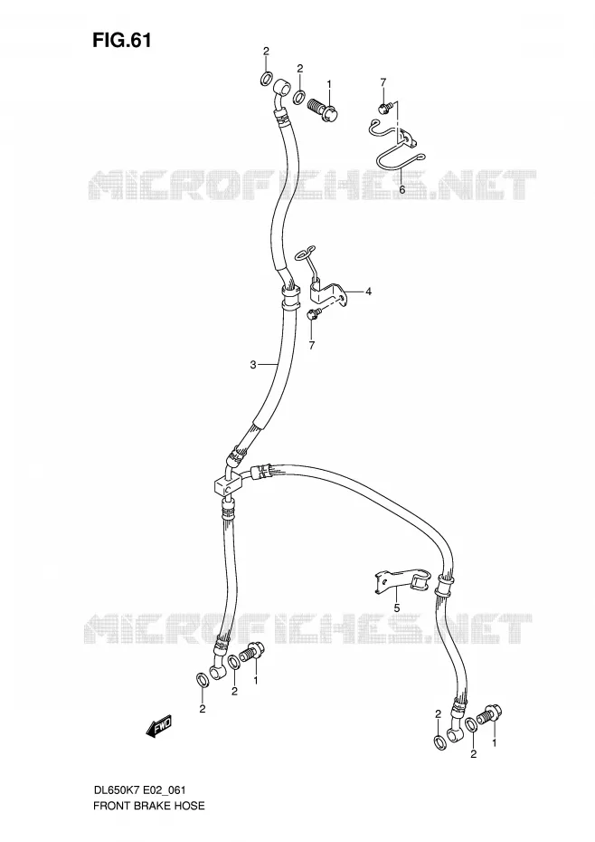 DURITE DE FREIN AVANT (DL650K7/K8/K9/L0/UEL0) Suzuki MOTO 650 V-STROM 2010  DL650AUEL0(E2)