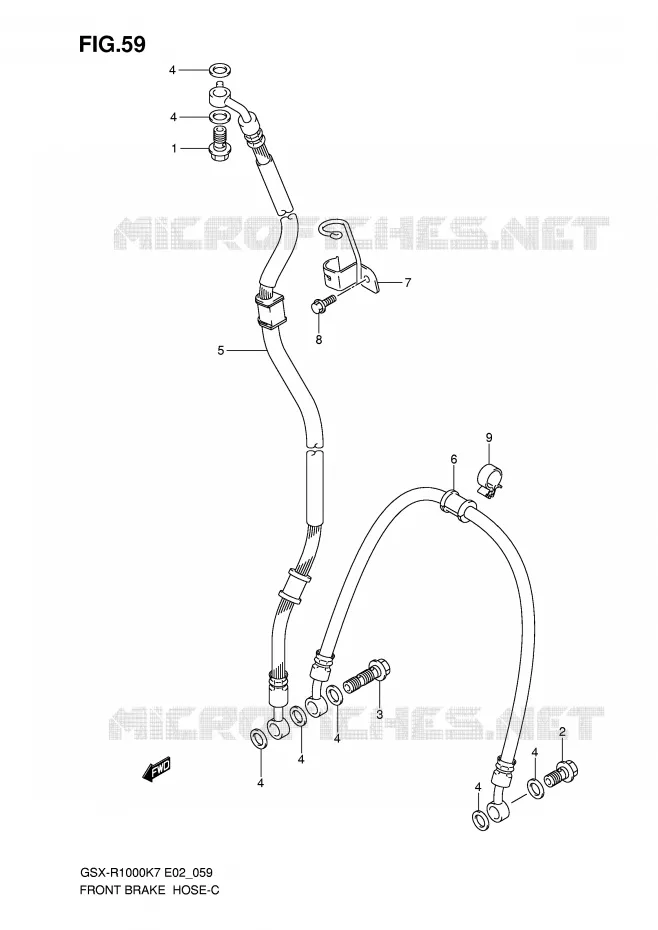 DURITE DE FREIN AVANT Suzuki MOTO 1000 GSX-R 2008  GSX-R1000U2K8(E2)