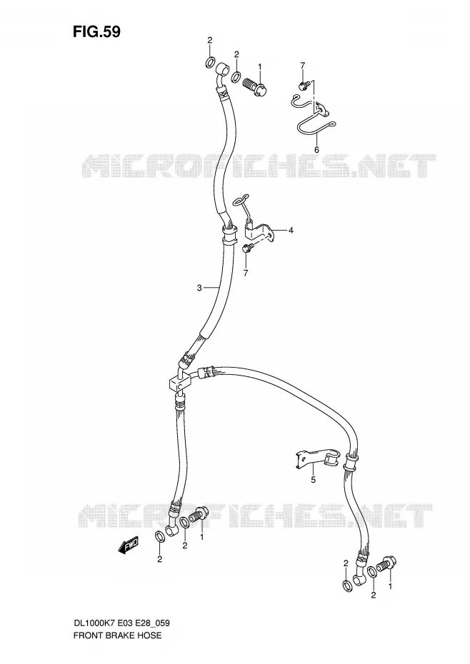 DURITE DE FREIN AVANT Suzuki MOTO 1000 V-STROM 2009  DL1000K9(E3/E28)
