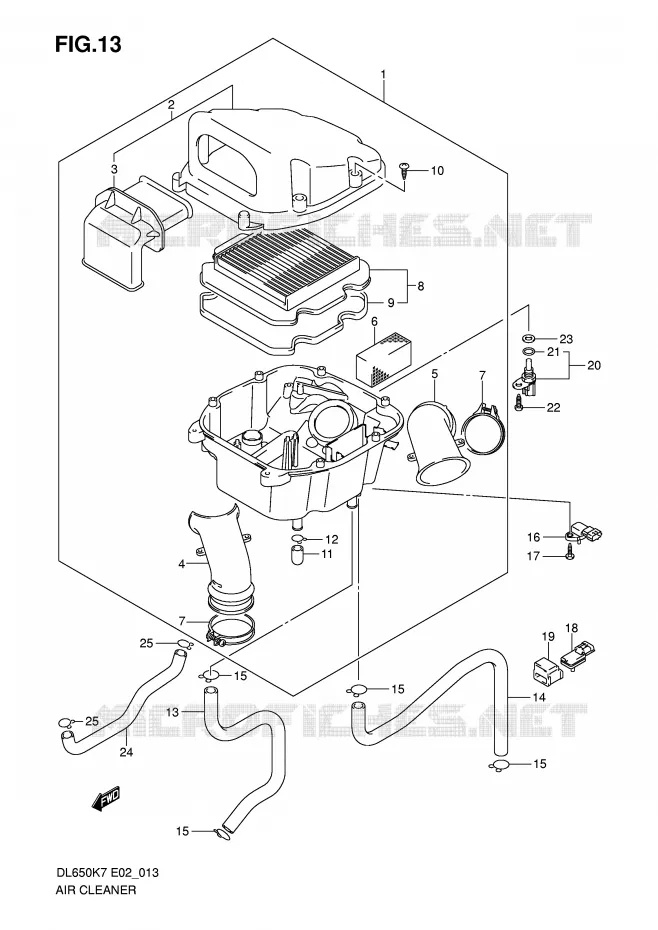 FILTRE A AIR Suzuki MOTO 650 V-STROM 2010  DL650L0(E2)