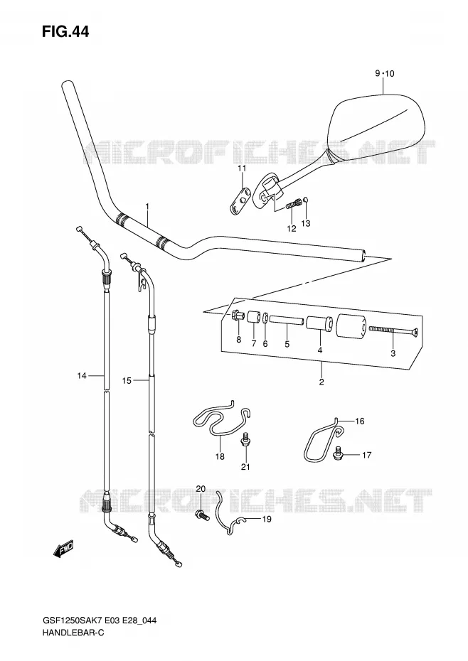 GUIDON Suzuki MOTO 1250 BANDIT-S 2008  GSF1250SAK8(E3/E28)