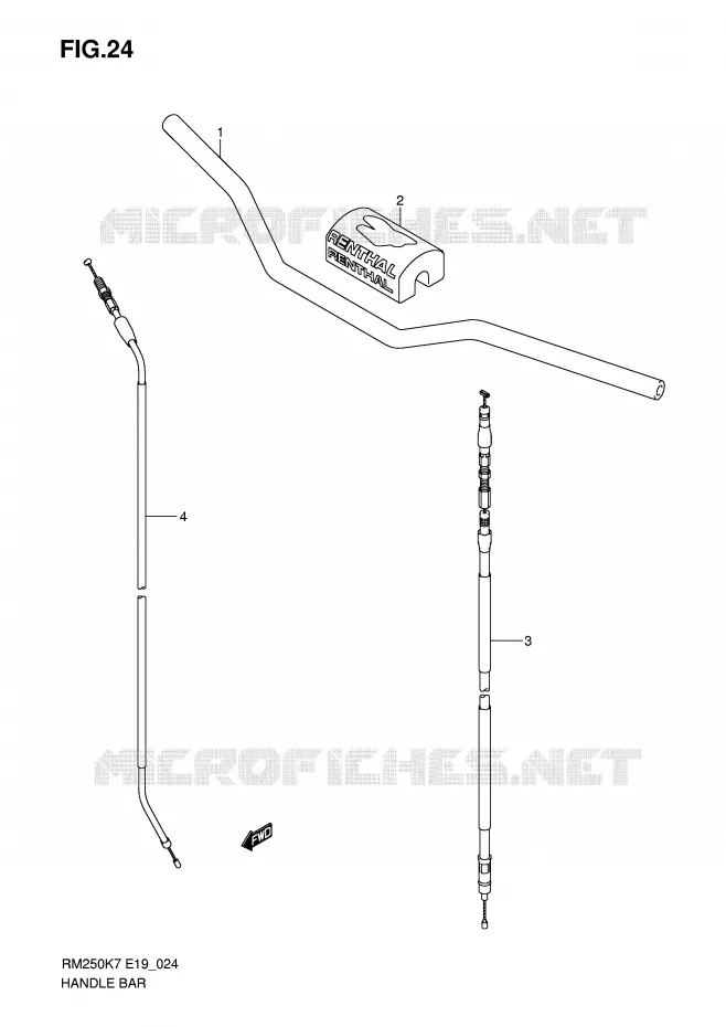 GUIDON Suzuki MOTO 250 RM 2008  RM250K8(E19)
