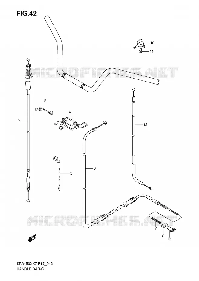GUIDON Suzuki QUAD 450 KINGQUAD 2008  LT-A450XK8(P17)