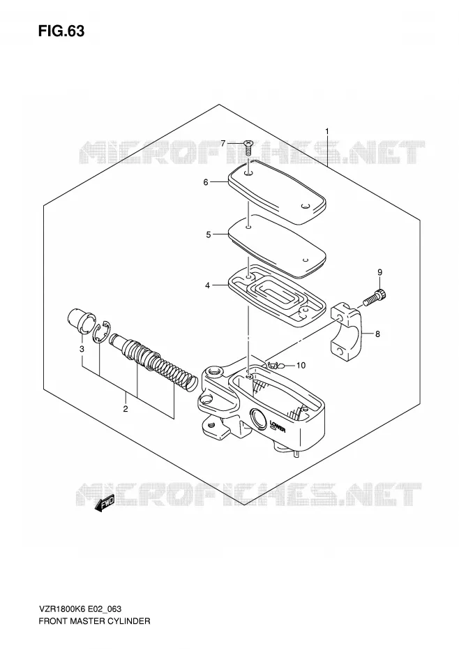 MAITRE CYLINDRE AVANT Suzuki MOTO 1800 INTRUDER 2008  VZR1800ZK8(E2)