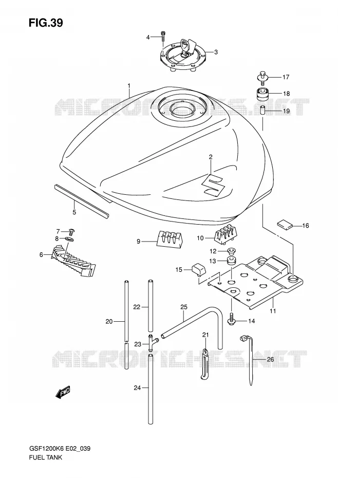 RESERVOIR D'ESSENCE Suzuki MOTO 1200 BANDIT-S 2006  GSF1200SAK6(E2)