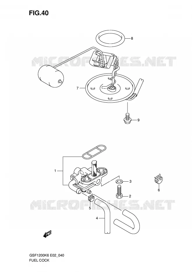 ROBINET D'ESSENCE Suzuki MOTO 1200 BANDIT 2006  GSF1200AK6(E2)