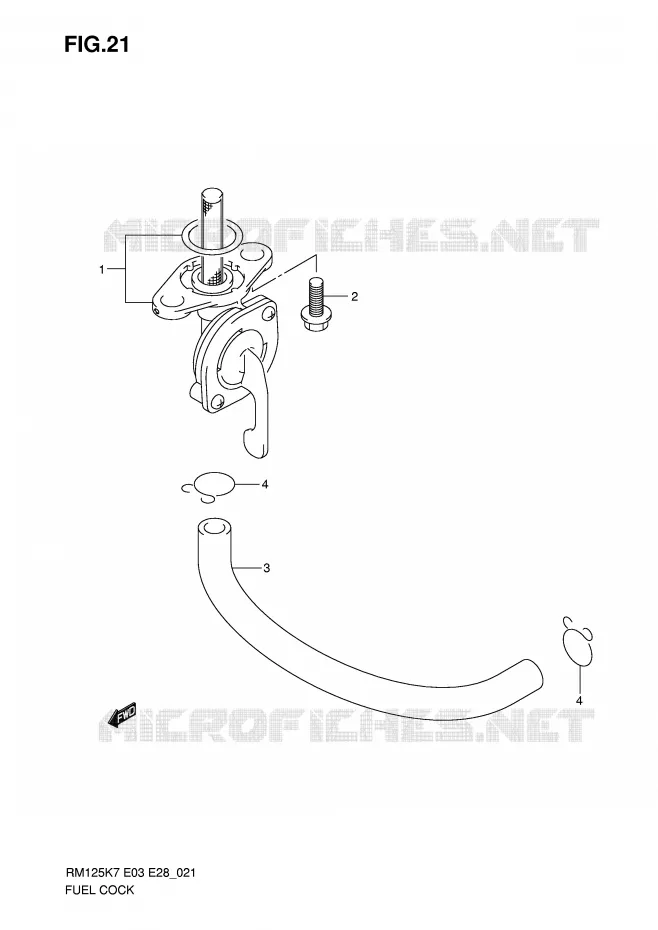 ROBINET D'ESSENCE Suzuki MOTO 125 RM 2007  RM125K7(E3/E28)