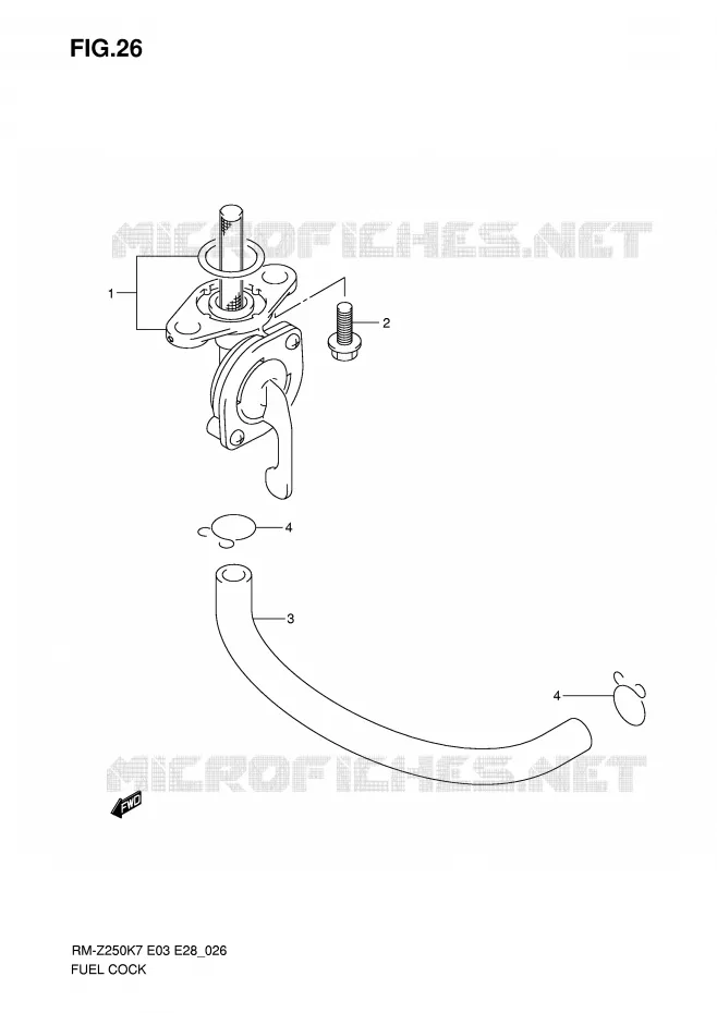 ROBINET D'ESSENCE Suzuki MOTO 250 RM-Z 2007  RM-Z250K7(E3/E28)