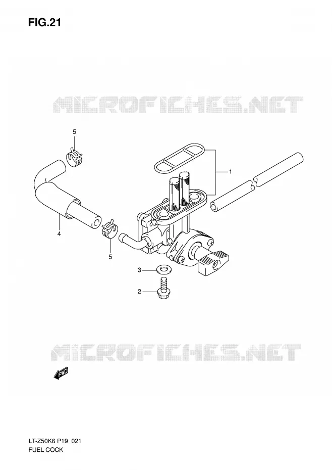 ROBINET D'ESSENCE Suzuki QUAD 50 QUADSPORT 2013  LT-Z50L0(P19)