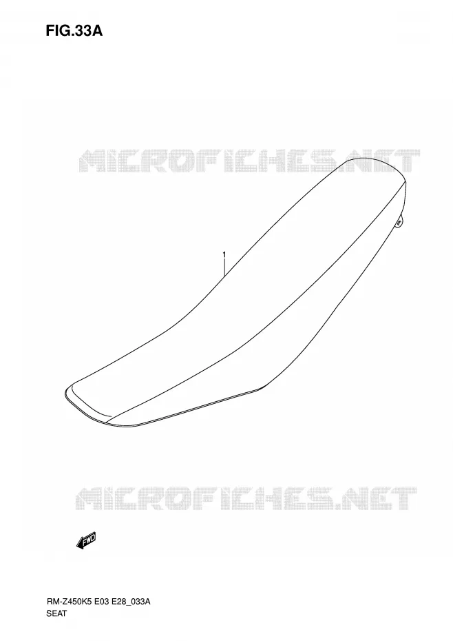 SELLE (MODEL K7) Suzuki MOTO 450 RM-Z 2007  RM-Z450ZK7(E3/E28)