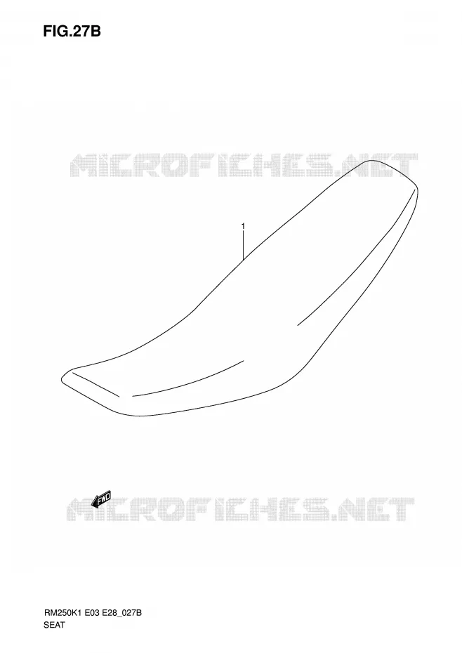 SELLE (RM250ZK6) Suzuki MOTO 250 RM 2006  RM250K6(E3/E28)