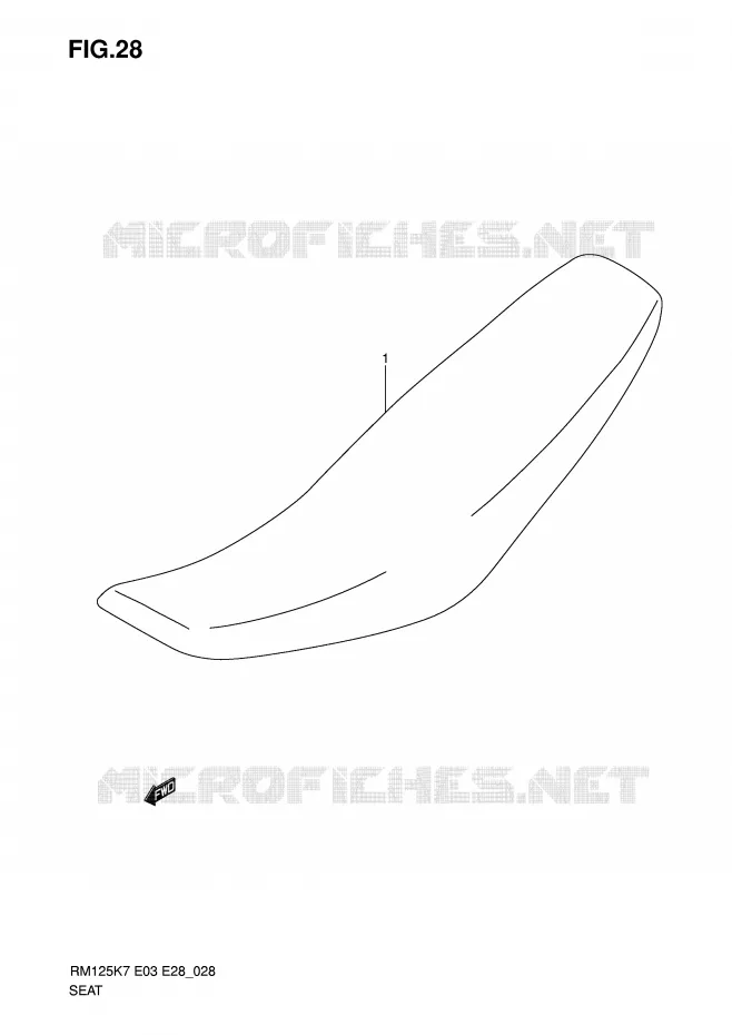 SELLE Suzuki MOTO 125 RM 2008  RM125K8(E3/E28)