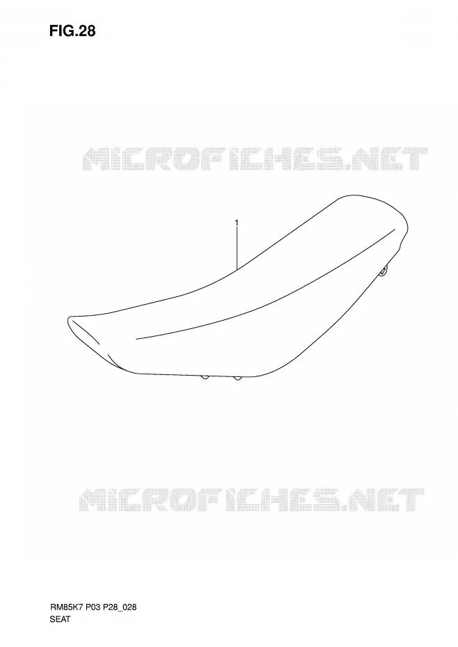 SELLE Suzuki MOTO 85 RM 2009  RM85LK9(P3/P28)