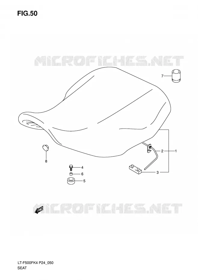 SELLE Suzuki QUAD 500 VINSON 2004  LT-F500FK4(P24)