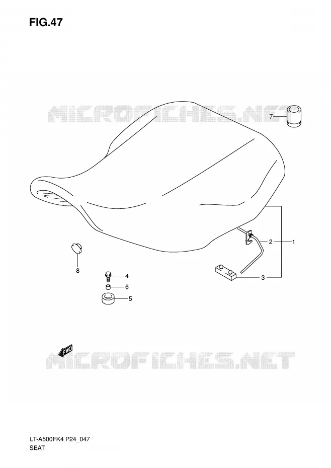 SELLE Suzuki QUAD 500 VINSON 2007  LT-A500FK7(P24)