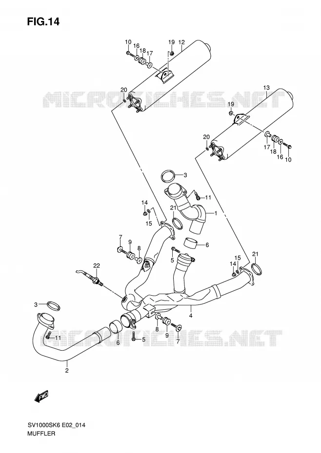 SILENCIEUX Suzuki MOTO 1000 SV 2006  SV1000K6(E2)