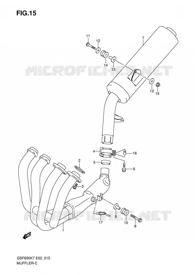 SILENCIEUX Suzuki MOTO 650 BANDIT 2008  GSF650SAK8(E2)