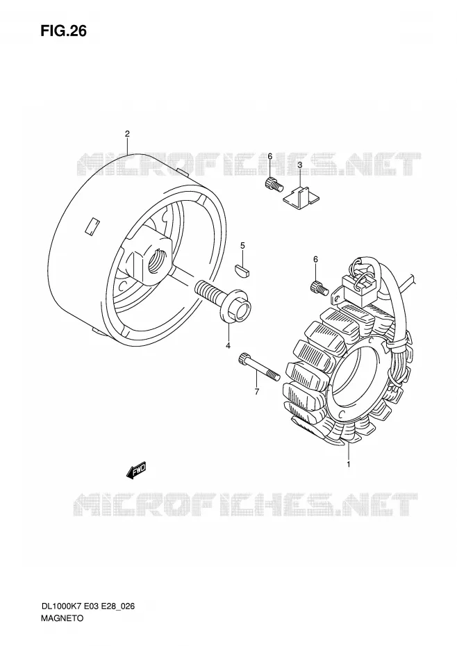 ALLUMAGE ROTOR - STATOR Suzuki MOTO 1000 V-STROM 2009  DL1000K9(E3/E28)