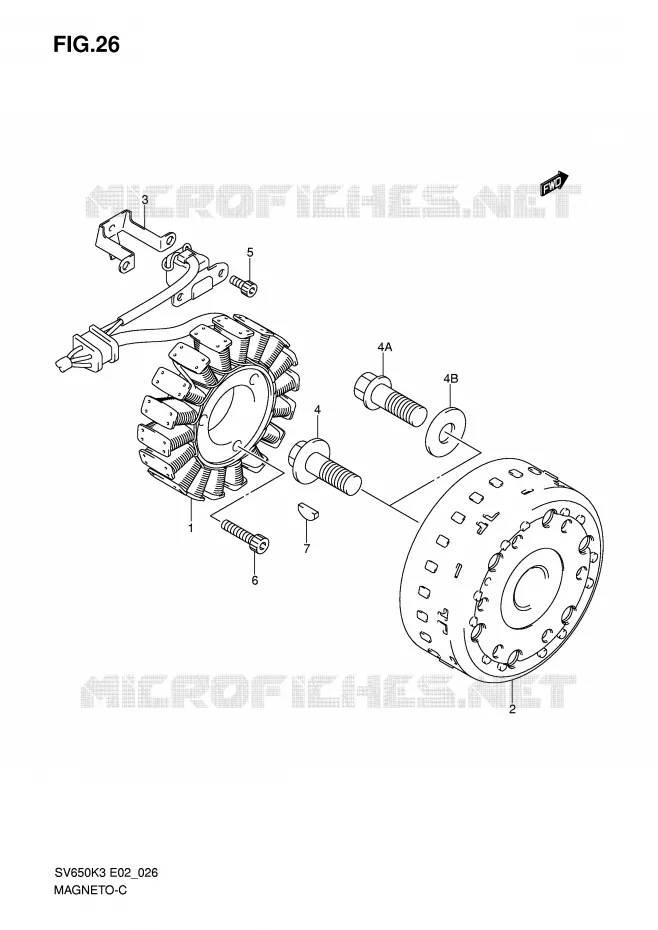 ALLUMAGE ROTOR - STATOR Suzuki MOTO 650 SV 2007  SV650K7