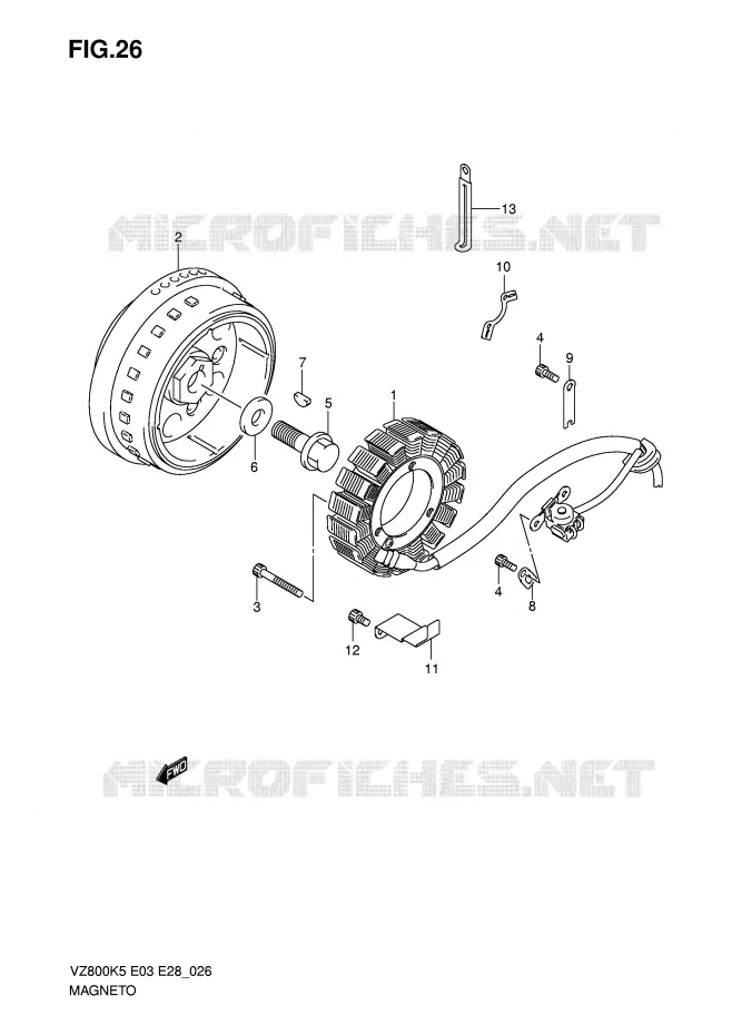 ALLUMAGE ROTOR - STATOR Suzuki MOTO 800 MARAUDER 2005  VZ800K5(E3/E28)