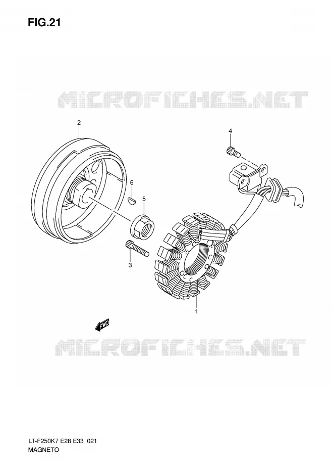 ALLUMAGE ROTOR - STATOR Suzuki QUAD 250 OZARK 2007  LT-F250K7(E28/E33)