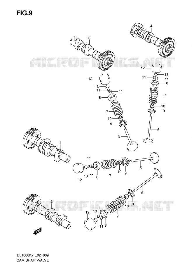 ARBRE A CAMES - SOUPAPES Suzuki MOTO 1000 V-STROM 2010  DL1000L0(P37)