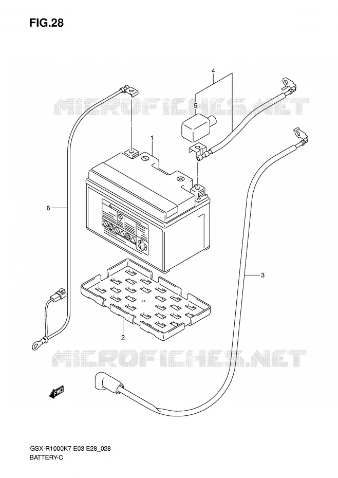 BATTERIE Suzuki MOTO 1000 GSX-R 2008  GSX-R1000 K8 (E28)