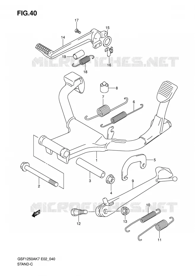BEQUILLE Suzuki MOTO 1250 BANDIT-S 2009  GSF1250SK9(E2)