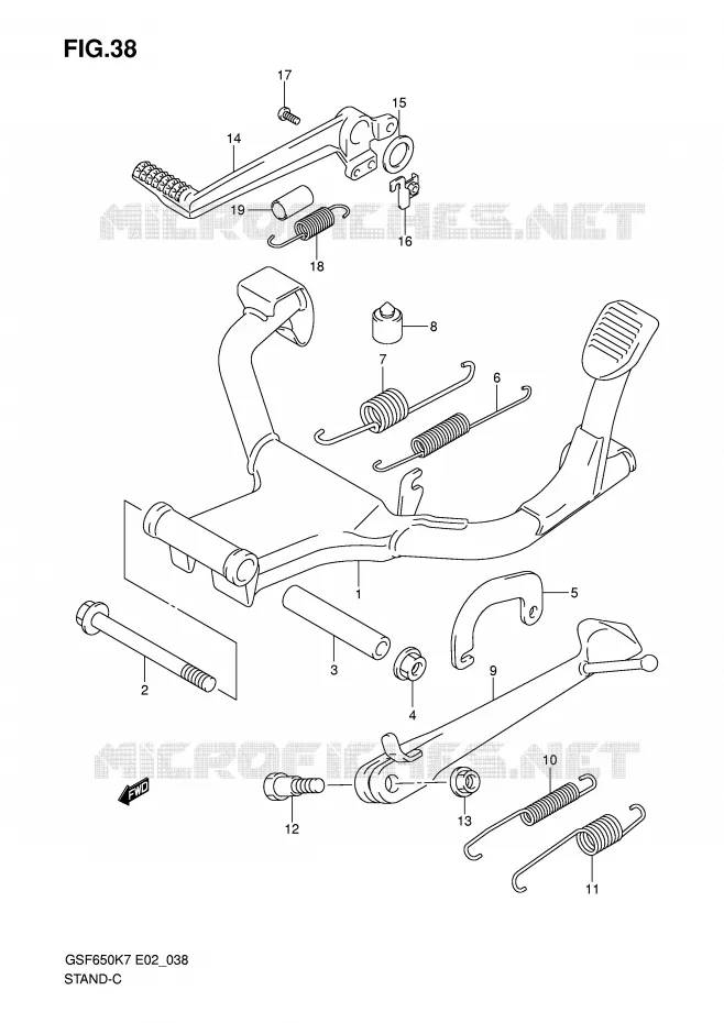 BEQUILLE Suzuki MOTO 650 BANDIT 2008  GSF650SUAK8(E2)