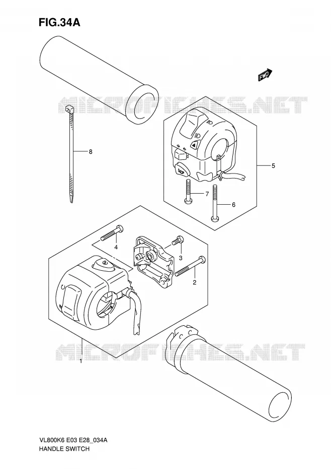 COMMODOS (MODEL K7/K8/K9/L0) Suzuki MOTO 800 VOLUSIA 2006  VL800CK6(E3/E28)