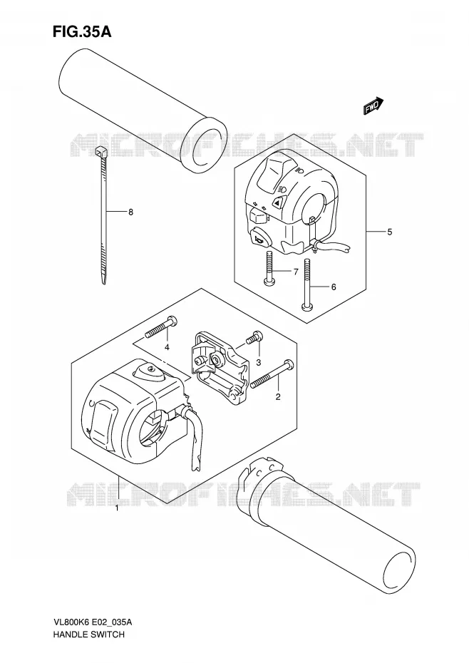 COMMODOS (MODEL K7/K8/K9/L0) Suzuki MOTO 800 VOLUSIA 2007  VL800UEK7(E2)