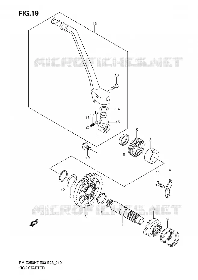 KICK Suzuki MOTO 250 RM-Z 2007  RM-Z250K7(E3/E28)