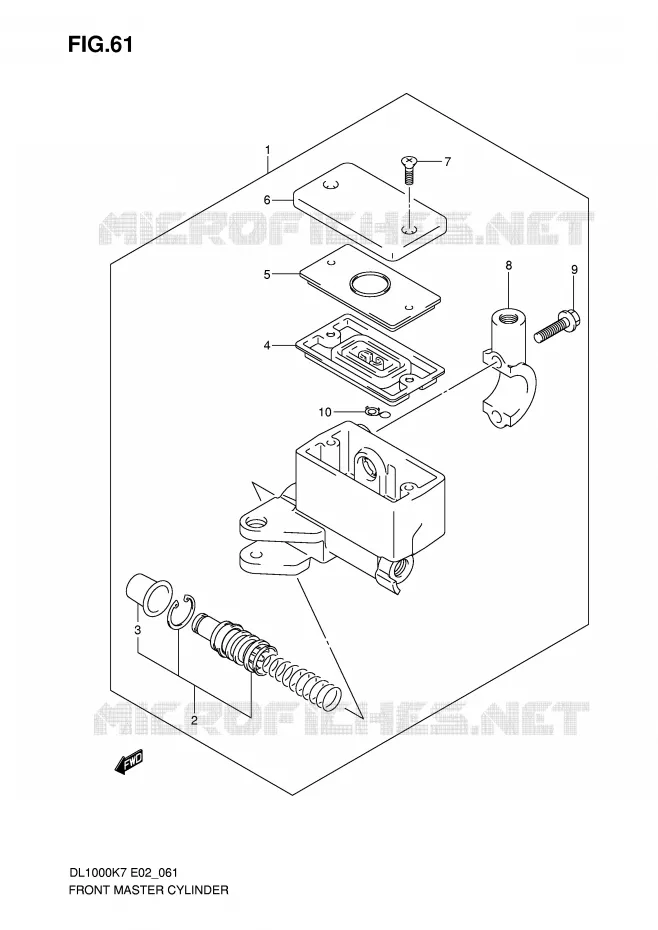 MAITRE CYLINDRE AVANT Suzuki MOTO 1000 V-STROM 2010  DL1000L0(P37)