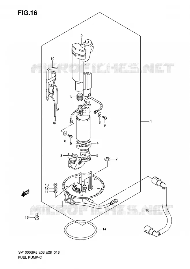 POMPE A ESSENCE Suzuki MOTO 1000 SV 2006  SV1000K6(E3/E28)
