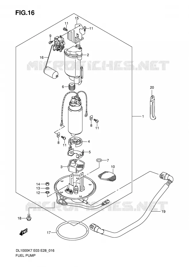 POMPE A ESSENCE Suzuki MOTO 1000 V-STROM 2009  DL1000K9(E3/E28)