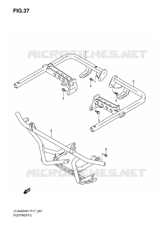 REPOSE PIED Suzuki QUAD 450 KINGQUAD 2010  LT-A450XL0(P17)